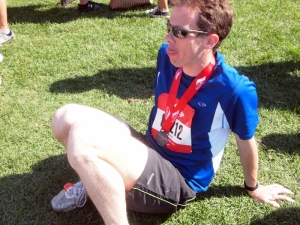 Completely Exhausted at the End of the Marathon